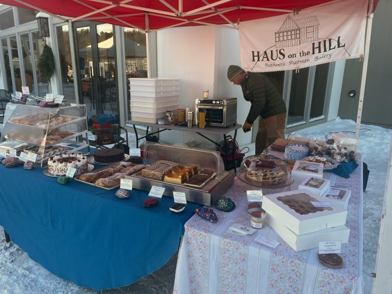 Cake and cookie display for Market at Highland Center for the Arts in Greensboro